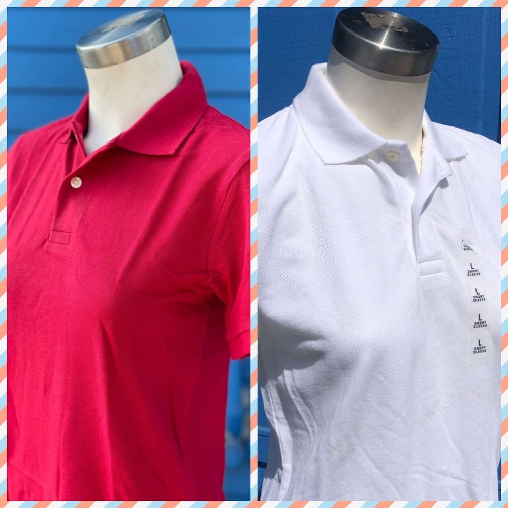 3/$15 Red or White Short Sleeve Polo Tops Children’s Place Unisex